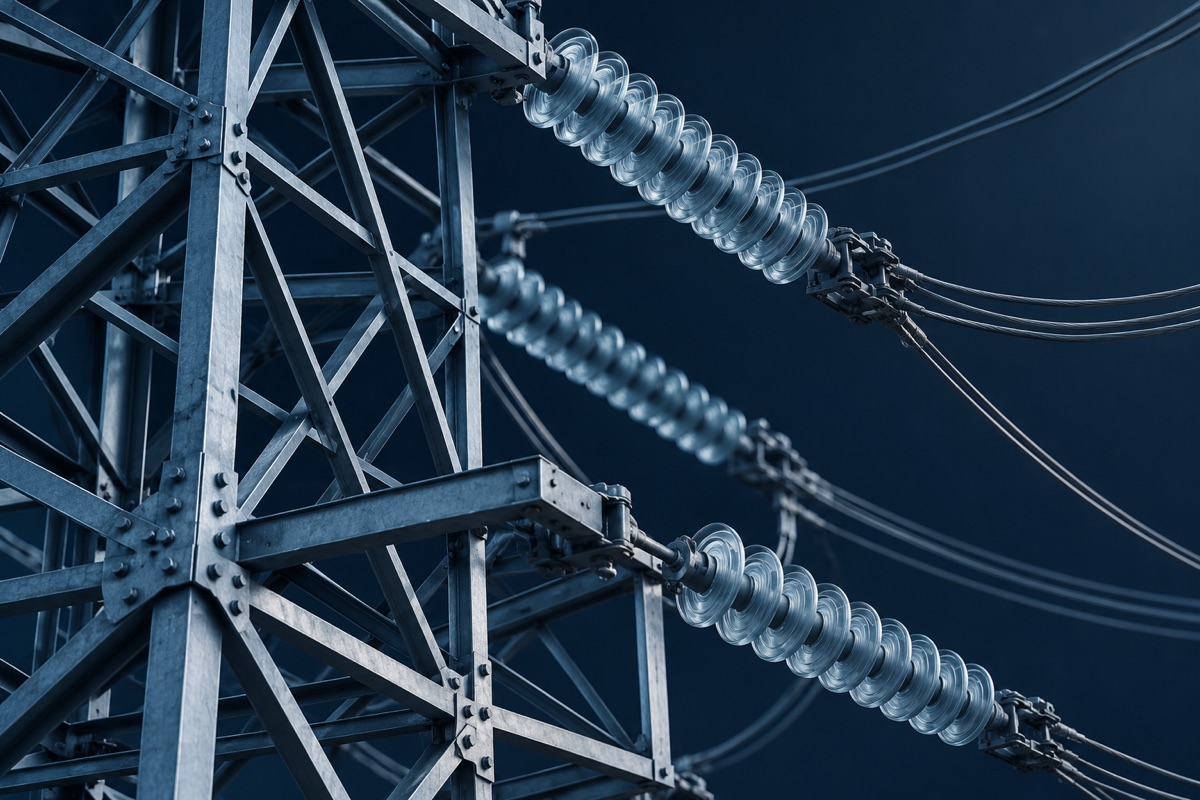 Electrical transmission lattice and insulator detail