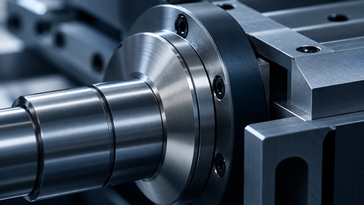 Precision machined industrial equipment detail
