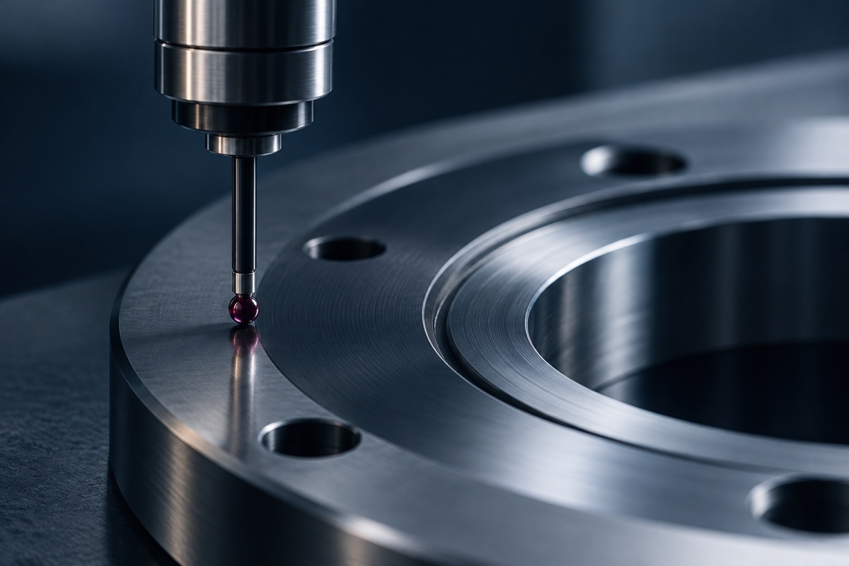 Precision measurement on a machined surface